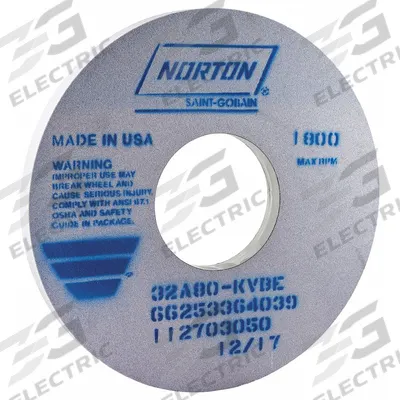 NORTON Straight Grinding Wheel: Type 1, 14" x 1" x 5" - Grinding Wheels for Moderate-to-Heavy Grinding of Tool Steels