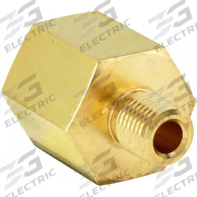 PARKER Metal Pipe Straight: Straight, Brass, 1/4 in x 1/8 in, 4,300 psi - Threaded Extreme-Pressure Instrumentation Pipe Fittings