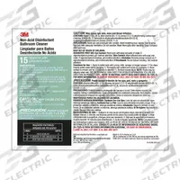 3M Secondary Bottle Label: 11 in Ht, 8 1/2 in Wd, 12 PK (MPN 340415). Key specifications — Legend: 3M Non-Acid Disinfectant Bathroom Cleaner 15; Brand: 3M; Product Type: Secondary Bottle Label.