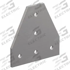 Tee Flat Plate: T Flat Plate, 30 Series, 4 mm x 90 mm x 90 mm, For 8 9/64 mm Slot Wd, 5 Holes (MPN 30-4340). Key specifications — Material: Aluminum; Brand: 80/20; Finish: Anodized.