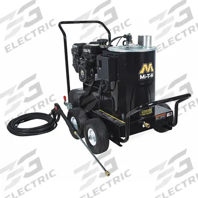 MI-T-M Gas-Powered Pressure Washer: Medium Duty, Cart, 2,500 psi, 2.5 gpm - Hot Water Pressure Washers