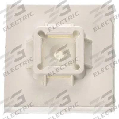 PANDUIT Cable Tie Mounting Base: 0.42 in Slot Wd, 0.09 in Slot Ht, White, 1.5 in Wd - Adhesive Mount Cable Tie Bases