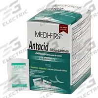 MEDI-FIRST Antacids and Indigestion: Mint, 125 Individual Doses (MPN 80248). Key specifications — Purpose: Indigestion; Manufacturer Part Number: 80248; Brand: MEDI-FIRST; Format: Tablet; Unit Dose: 420 mg; Displayed Brand: MEDI-FIRST; Active Ingredient: Calcium Carbonate; Flavor: Mint.