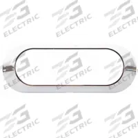 MAXXIMA Bezel: Bezel, Silver, Plastic, 4 5/8 in Lg, 1 11/16 in Ht, 29/32 in Wd, M20384 (MPN M50138). Key specifications — Color: Silver; Brand: MAXXIMA; Compatible with Manufacturer Model Number: M20384; Material: Plastic; Product Type: Bezel.
