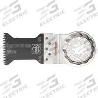 FEIN Oscillating Tool Blade: 1 3/8 in Blade Wd, 3 13/16 in Overall Lg, Precision Cutting, Bi-Metal (MPN 63502205260). Key specifications — attr1097473: Wood; attr1097476: FEIN; attr1097456: Precision Cutting.