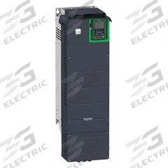 SCHNEIDER Variable Frequency Drive: In Phase Three, Out Phase Three, 50 hp, IP21, No Bypass, Compact (MPN ATV630D37M3). Key specifications — Style: Compact; Color: Black/Blue/Gray; Output Phase: Three.