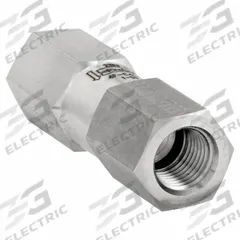 PARKER Instrumentation Check Valve: For Fluids/Gas Media, Poppet, Inline Valve Body, FNPT x FNPT (MPN 4F-C4L-1-SS). Key specifications — Brand: PARKER.