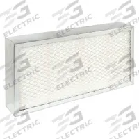 GRAINGER Minipleat Air Filter: 12 in x 24 in x 4 in, Fiberglass, Metal, No Header, MERV 14 (MPN 5E900). Key specifications — Brand: GRAINGER; Frame or Header Material: Metal; Media Material: Fiberglass.