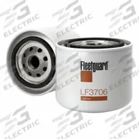 FLEETGUARD Automotive Oil Filter: 3/4"-16 UNF-2B Thread Size, 5 5/16 in Overall Ht, Oil (MPN LF3706). Key specifications — Brand: FLEETGUARD; Compatible Vehicle Make: Bobcat.