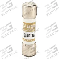 LITTELFUSE Fuse: KLKD Series, Midget, Fast-Acting, 4 A, 600 V AC, 600 V DC, 13/32 in x 1 1/2 in (MPN KLKD004). Key specifications — attr1287209: KLKD; attr211192: LITTELFUSE.