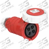 BRYANT Pin and Sleeve Connector: Red, 480V AC, Three Phase, 20 A, 3 Pole, 4 Wire, IEC Grounding (MPN BRY420C7W). Key specifications — Brand: BRYANT.