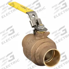APOLLO Manual Two-Way Ball Valve: 2 in, Bronze, Straight, Sweat x Sweat, 600 psi Max. Pressure (CWP) (MPN 77C20827A). Key specifications — Brand: APOLLO; Handle: Locking Lever.