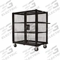 SOUTHWIRE Security Cart: 1,500 lb, 30 in L x 25 in W Self, 64 in L x 34 in W x 58 in H Overall Dim (MPN 784920). Key specifications — Shelf Type: Removable; Caster Brake Type: Total Lock Brake; Brand: SOUTHWIRE; Caster/Wheel Configuration: (2) Swivel with Brake; Shelves Included: 2.