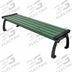 ULTRASITE Outdoor Bench: Heritage, 72 in Overall Lg, 17 in Overall Ht, Green, Black, Plank Surface (MPN PB 6GREBFHERBAC). Key specifications — Manufacturer Part Number: PB 6GREBFHERBAC; Brand: ULTRASITE; Frame Color: Black; Product Type: Outdoor Bench; Seat Color: Green; Series: Heritage.