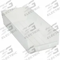 QUANTUM STORAGE SYSTEMS Shelf Bin: 17 7/8 in Overall Lg, 8 3/8 in x 4 in, Clear, Nesting Capable (MPN QSB108CL). Key specifications — attr1179622: QUANTUM STORAGE SYSTEMS; attr1179611: 0%; attr1179616: QSB108CL; attr1179624: Dividers Not Included; attr1249172: Not Electrostatic Discharge Conductive.