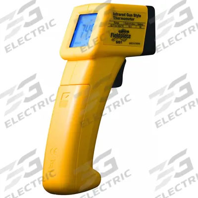 FIELDPIECE Infrared Temperature Gun: SIG1, Max Temp/Min Temp, Fixed @ 0.95 - Standard Infrared Thermometers