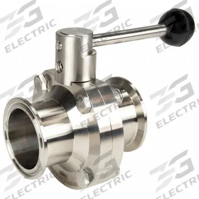 DIXON Butterfly Valve: 2 in Pipe Size, Clamp, 140 psi Max. Pressure (CWP), 316L Stainless Steel - 3-A Certified Stainless Steel Butterfly Valves