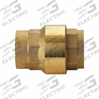 BONOMI VALVE: Swing, Inline Valve Body, 3/4 in Pipe Size, FNPT x FNPT, Brass - Brass Inline Disc Check Valves