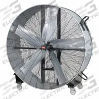 DAYTON Portable Fan: 60 in Blade Dia, 120V AC, Mobile, 1 hp, Belt Drive, Steel (MPN 855DZ2). Key specifications — Mobility: Mobile; Standards: cUL; Voltage: 120V AC; Brand: DAYTON.