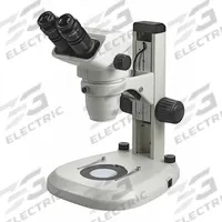 ACCU-SCOPE Microscope: Stereo, Binocular, 0.67X to 4.5X, 22 mm Optical Field of View, LED, Eyeguards (MPN 3075-LED). Key specifications — attr1026089: LED; attr1026045: 7-3/4 in x 15 in; attr1026048: ACCU-SCOPE; attr1026055: Yes; attr1026068: 10X; attr1026078: 0.67X to 4.5X; attr1026095: 100 mm.