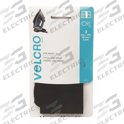 VELCRO BRAND Strap Roll: Strap Roll, Hook-and-Loop, 7/8 in Overall Wd, 23 in Overall Lg - Back-to-Back Hook & Loop Rolls
