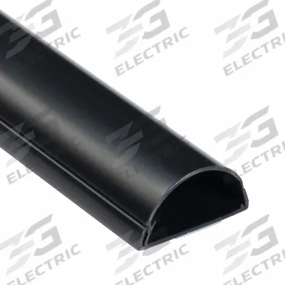 D-LINE Raceway: Maxi, 2 in Wd, 1 in Ht, 60 in Lg, Plastic - Half- & Quarter-Round Cable Concealer Strips