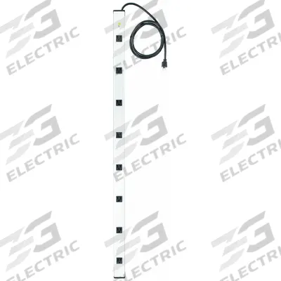 APPROVED VENDOR Outlet Strip: 8 Outlets, 6 ft Cord Lg, 15 A Current - Industrial Power Strips
