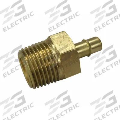 MEM-CO Barbed Fitting Adapter: 1/16 in Pipe x 11/64 in ID Size, MBSPT x Barbed - Nickel-Plated Brass Barbed Tube Fittings