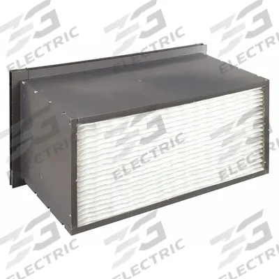 GRAINGER Minipleat Air Filter: 12 in x 24 in x 12 in, Fiberglass, Plastic, Single Header - MERV 14 Minipleat Air Filters