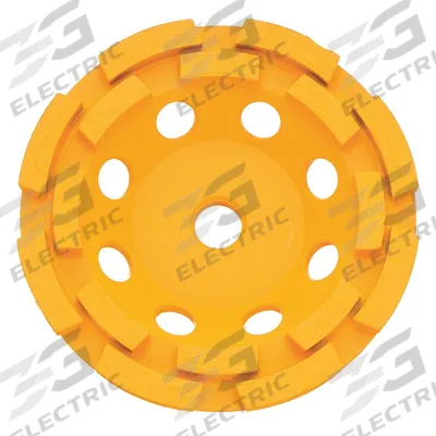 DEWALT Segment Cup Grinding Wheel: Double Row, 5" Dia, 5/8"-11 Arbor, 16 Segment - Double-Row Diamond Segment Cup Grinding Wheels