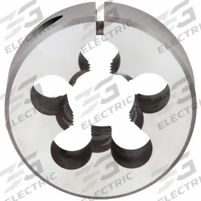 CLE-LINE Round Threading Die: M16x2 Metric, 1 1/2 in OD, Adj, High Speed Steel (MPN C65889) - Adjustable Round Threading Dies