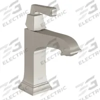 AMERICAN STANDARD Mid Arc Bathroom Faucet: Town Square S, Brass, Brushed Nickel Finish, Single-Post (MPN 7455107.295). Key specifications — Includes: Drain; Brand: AMERICAN STANDARD; Series: Town Square S.