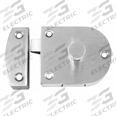 ROCKWOOD Gate Latch: Gate Latch, Concealed Button, 5/8 in Bolt Head Dia, Cast Brass - Gate Latches
