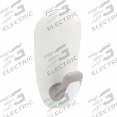 COMMAND Bath Hook: 7 1/2 lb Wt Capacity, 1 Points per Hook, White, 5 11/32 in Overall Ht - Bath & Wet Location Adhesive-Backed Hooks