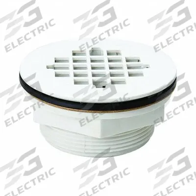 APPROVED VENDOR Shower Drain: Plastic, 2 in Overall Dia, 2 in Overall Ht, 2 in Fits Drain Size - Pan & Tile-In Shower Drains