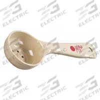 CARLISLE Measure Miser: 2 oz Capacity, Polycarbonate, Perforated, Beige/Maroon, NSF Certified (MPN 436206). Key specifications — Manufacturer Part Number: 436206; Color: Beige/Maroon; Material: Polycarbonate; NSF Certified: Yes; Perforated/Solid: Perforated; Product Type: Short Handle Measure Miser; Brand: CARLISLE.
