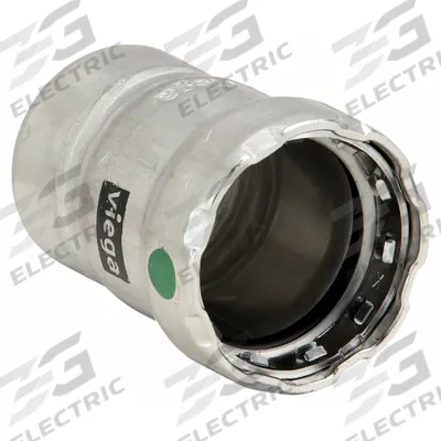 VIEGA MEGAPRESS Crimp Fitting Cap: 1 in Pipe Size, Press-fit, EPDM - Potable Water Stainless Steel Press Fittings