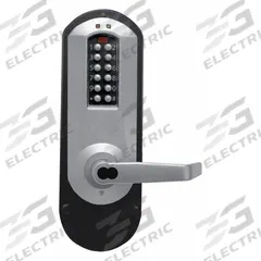 KABA E-PLEX Electronic Keyless Lock: Keypad, ADA Compliant, Chrome (MPN E5010BWL-626-41). Key specifications — Product Type: Electronic Keyless Lock; Manufacturer Part Number: E5010BWL-626-41; Access Method: Keypad; Key Override Options: Large Format Removable Cores; Small Format Interchangeable Core.