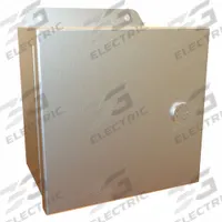 HAMMOND Electrical Enclosure: Stainless Steel, 6 in x 6 in x 4 in, NEMA 12/13/3R/4/4X, w/Panel, IP66 (MPN EJ664SS). Key specifications — Brand: HAMMOND; Closure Method: Latches; Enclosure Material: Stainless Steel; Knockouts: Not Included; Includes Inner Panel: with Inner Panel Included.