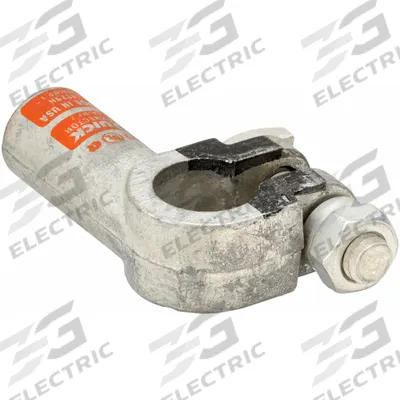 FUSION Battery Terminal: Left Elbow, Crimp, 2/0 ga, Orange Color, Negative - Left Elbow Alignment