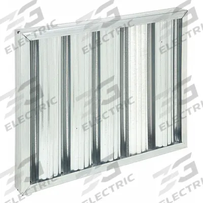 GRAINGER Grease Filter: 16 in x 20 in x 2 in, Galvanized Steel - Grease Collection Baffle Air Filters