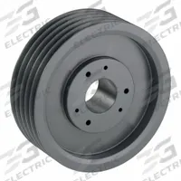 APPROVED VENDOR V-Belt Pulley: 8V1800, 5 Groove, 18 in OD, Bushed Bore, J, For 8V/8VX Belt Section (MPN 58V1800J). Key specifications — Pulley Industry Number: 8V1800; Pitch Diameter: 18 in (8V); For Belt Section (broad, with similar types): 8V or 8VX.