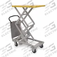 SOUTHWORTH Scissor Lift Table: Powered, 220 lb Load Capacity, 36 in L x 24 in W, Steel, Push Button (MPN PLM-100W). Key specifications — attr1377640: Sealed Lead Acid; attr1345487: Steel; attr1345523: SOUTHWORTH.