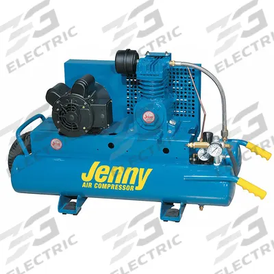 JENNY Portable Air Compressor: Oil Lubricated, 7.8 gal, Wheelbarrow, 1.5 hp - Wheeled Portable Electric Air Compressors