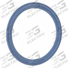 GARLOCK Sanitary Gasket: PTFE/316L Stainless Steel, Tri-Clamp, Std Style, For 4 in Tube, Blue (MPN 40MPG-TS-XR-400). Key specifications — Center Construction: None; Brand: GARLOCK; Metal & X-Ray Detectable: Yes.