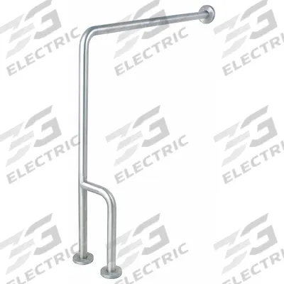 APPROVED VENDOR Floor to Wall Grab Bar: Angled, 30 in Lg, 1 1/2 in Dia, Stainless Steel - Wall- & Floor-Mounted Grab Bars
