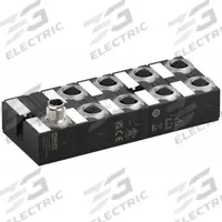 MURRELEKTRONIK IO-Link hub: 8 Output Ports, 5-Pole A-Coded M12 Female, 16 Digital Inputs, IP68 (MPN 59712). Key specifications — Transmission Type: COM3 (230.4 kbit/s); Operating Voltage: 24V DC; Protection Features: IP68.
