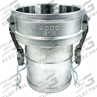 APPROVED VENDOR Cam and Groove Coupling: 4 in Coupling Size, 100 psi Max. Working Pressure @ 70 F - Type C Stainless Steel Cam & Groove Fittings