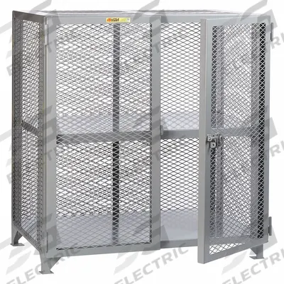LITTLE GIANT Bulk Storage Locker: 61 in x 33 in x 52 in, 1 Adj Shelf, Legs, Gray, Gray - Industrial Ventilated Shelf Cabinets