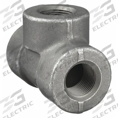 ANVIL Metal Pipe Tee: Tee, Steel, 1 in x 1 in x 1 in - Threaded Extreme-Pressure Pipe Fittings